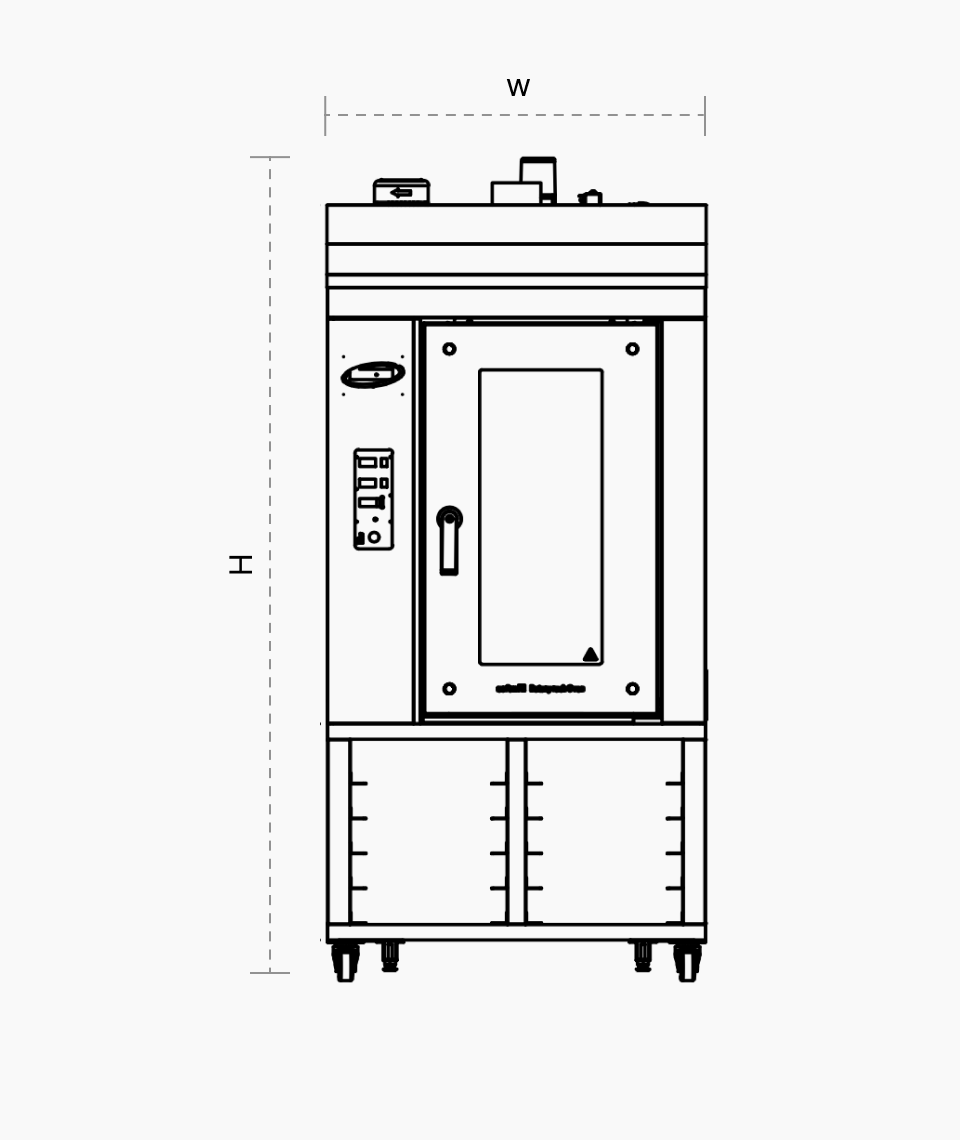 Rotary Rack Oven 10 trays floor plan images